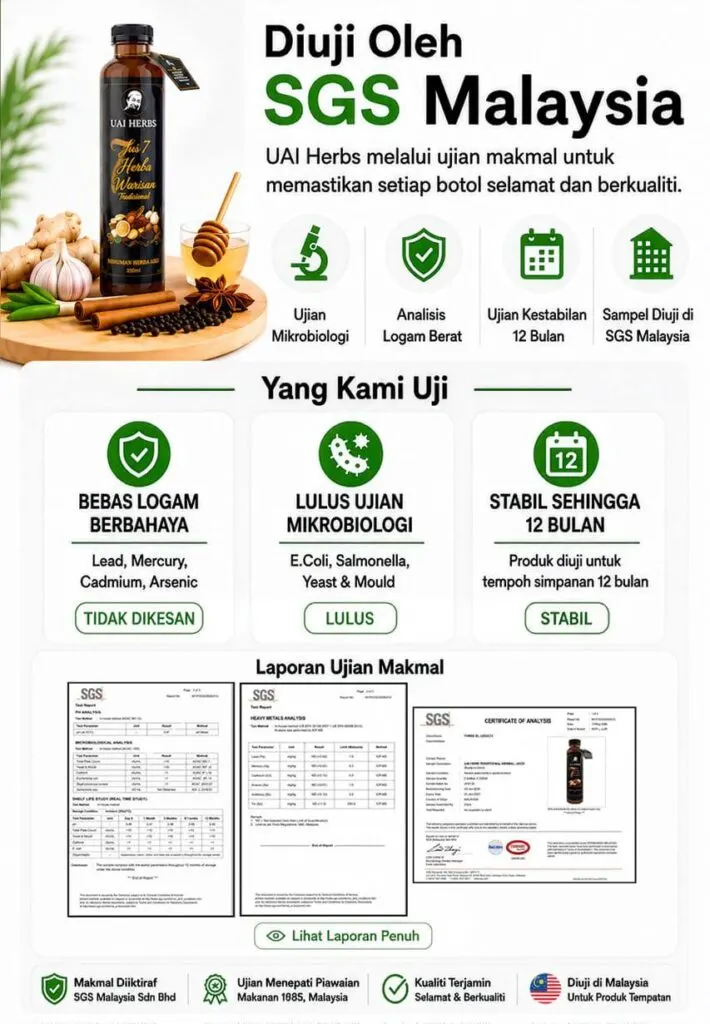 Bukti keberkesanan Jus UAI Herbs dari pengguna