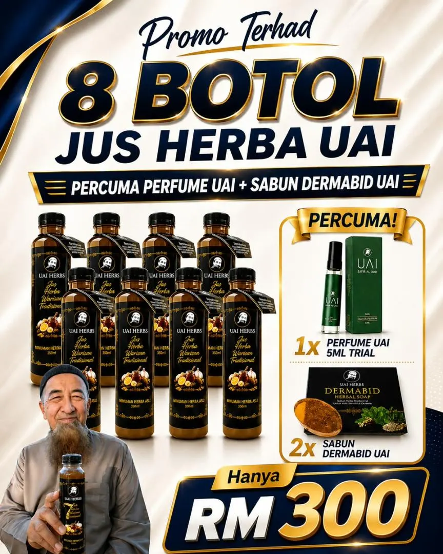 Set Istimewa - 4 botol Jus UAI Herbs, RM300